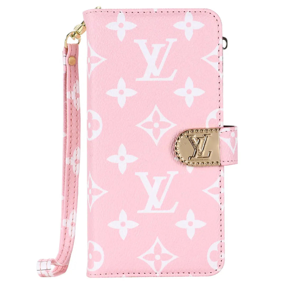 MONOGRAM CANVAS LEATHER WALLET SAMSUNG MOBILE PHONE CASE-1 mysite