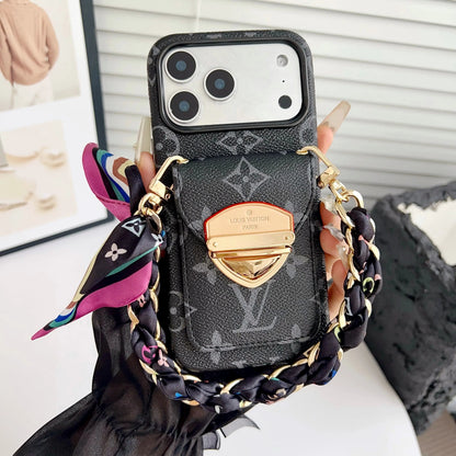 Luxury Crossbody iPhone Case with Card Pocket & Detachable Strap-s2 mysite