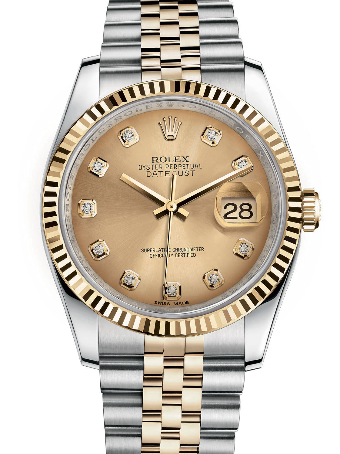 Automatic Watch for Men Replica DateJust Gold Black Dial 40mm R061201
