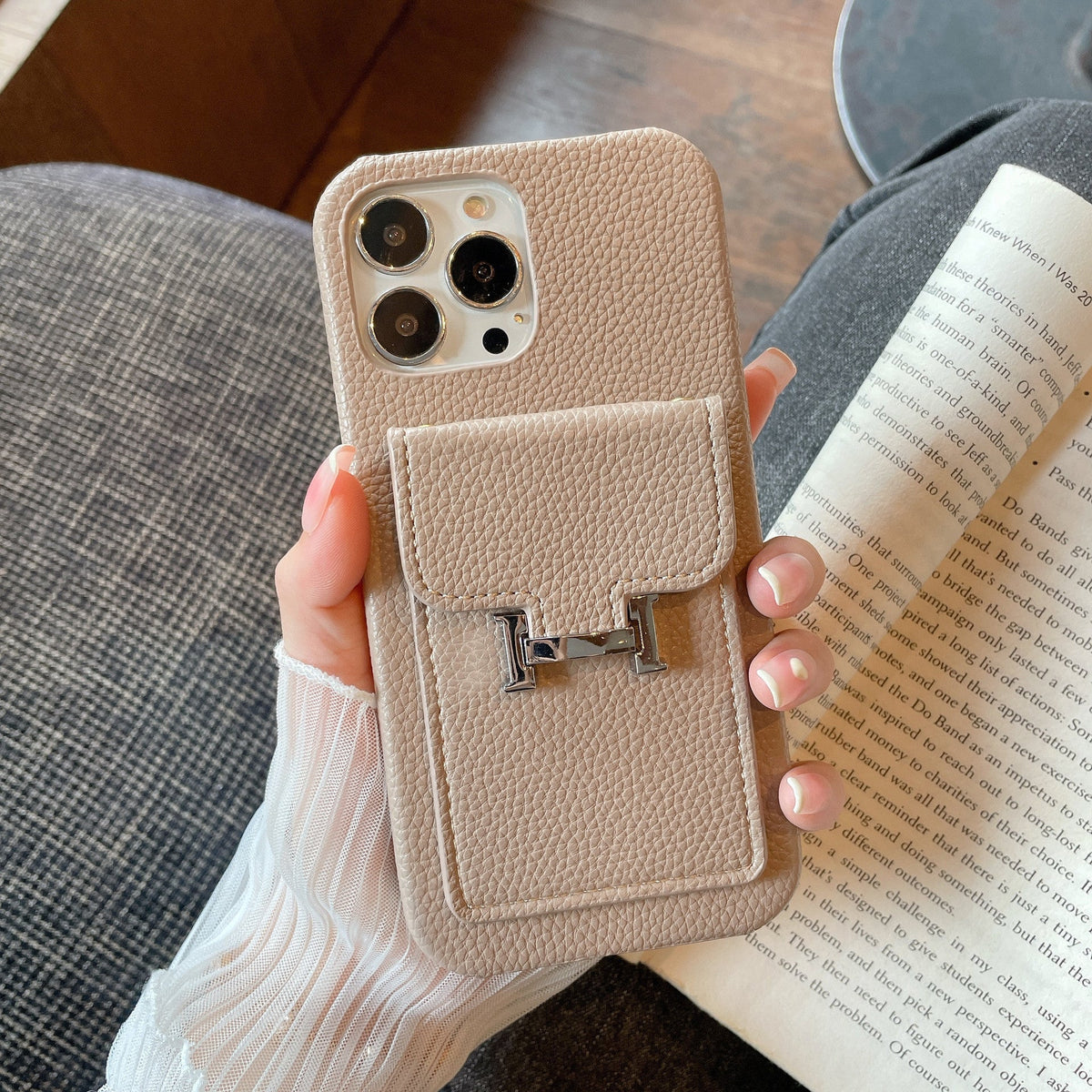 H Card Holder Leather iPhone Case mysite