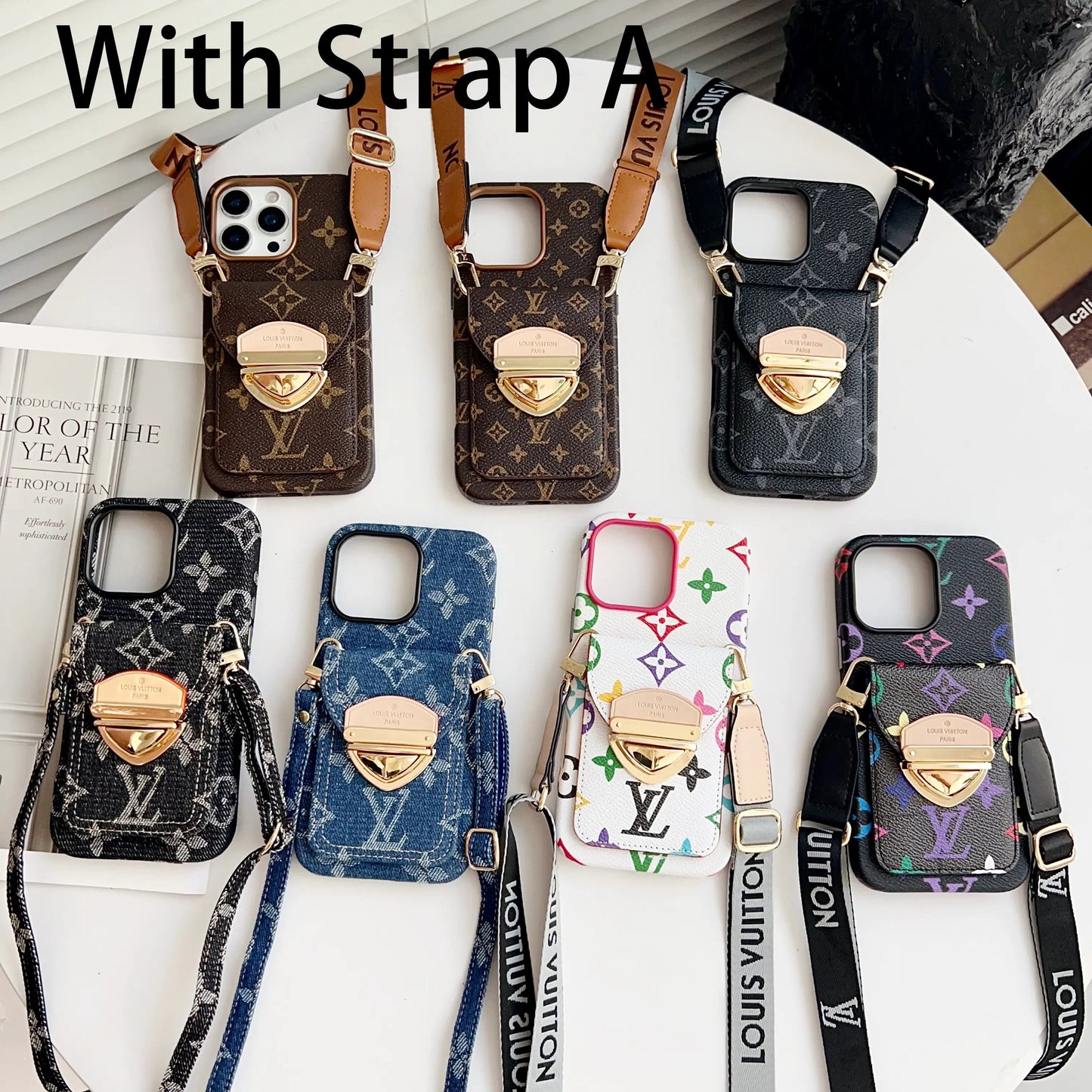 Luxury Crossbody iPhone Case with Card Pocket & Detachable Strap-s2 mysite