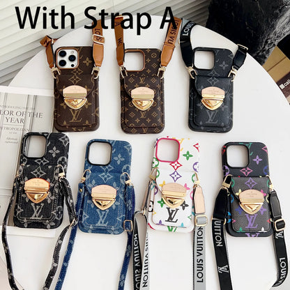 Luxury Crossbody iPhone Case with Card Pocket & Detachable Strap-s2 mysite