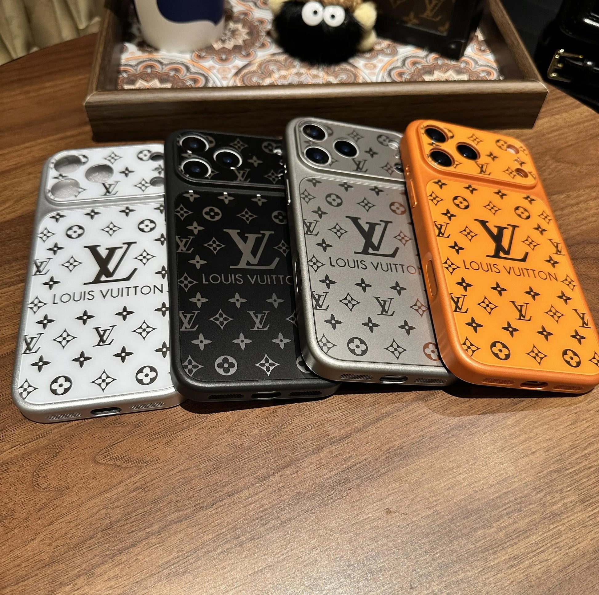 Luxury Monogram Matte Case with Shock-Absorbing Soft Edges-s2 mysite