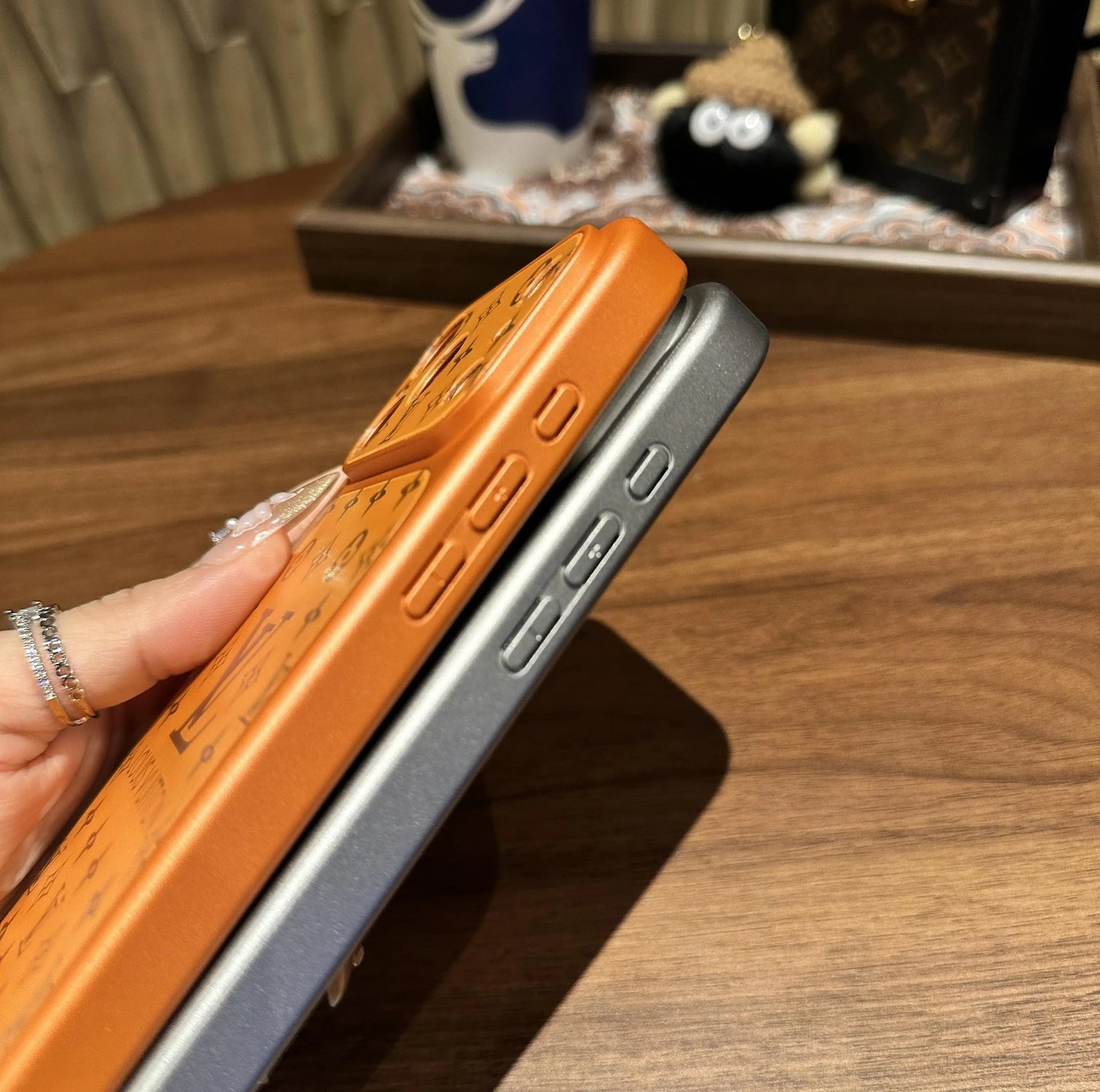 Luxury Monogram Matte Case with Shock-Absorbing Soft Edges-s2 mysite