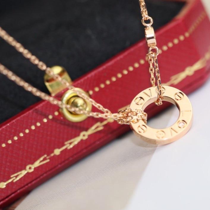 LOVE NECKLACE ADJUSTABLE ROSE GOLD 2 DIAMOND mysite
