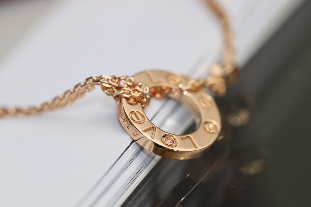 LOVE NECKLACE ADJUSTABLE ROSE GOLD 2 DIAMOND mysite