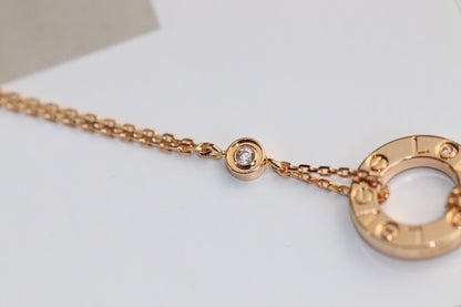 LOVE NECKLACE ADJUSTABLE ROSE GOLD 2 DIAMOND mysite