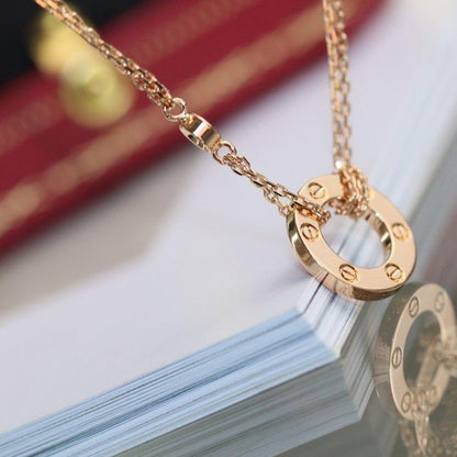 LOVE NECKLACE ADJUSTABLE ROSE GOLD 2 DIAMOND mysite