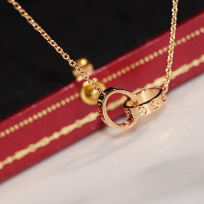 LOVE NECKLACE PINK GOLD AND SILVER mysite