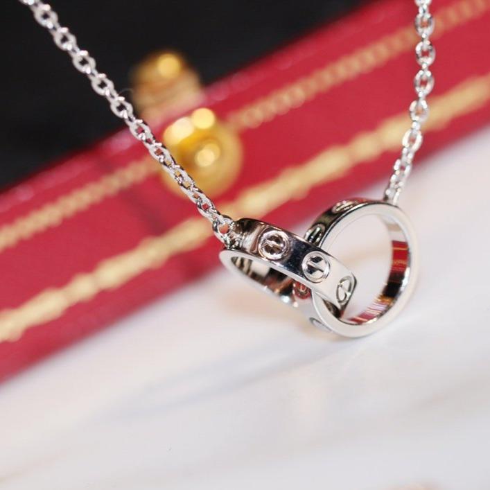 LOVE NECKLACE PINK GOLD AND SILVER mysite