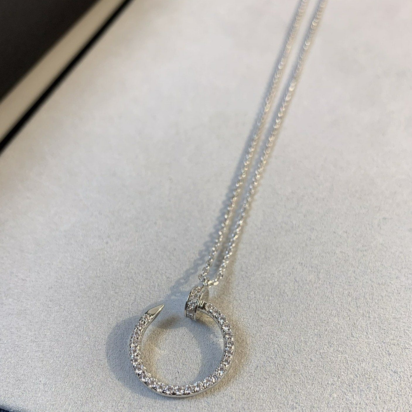 JUSTE NECKLACE 2.2MM SILVER FULL DIAMONDS mysite