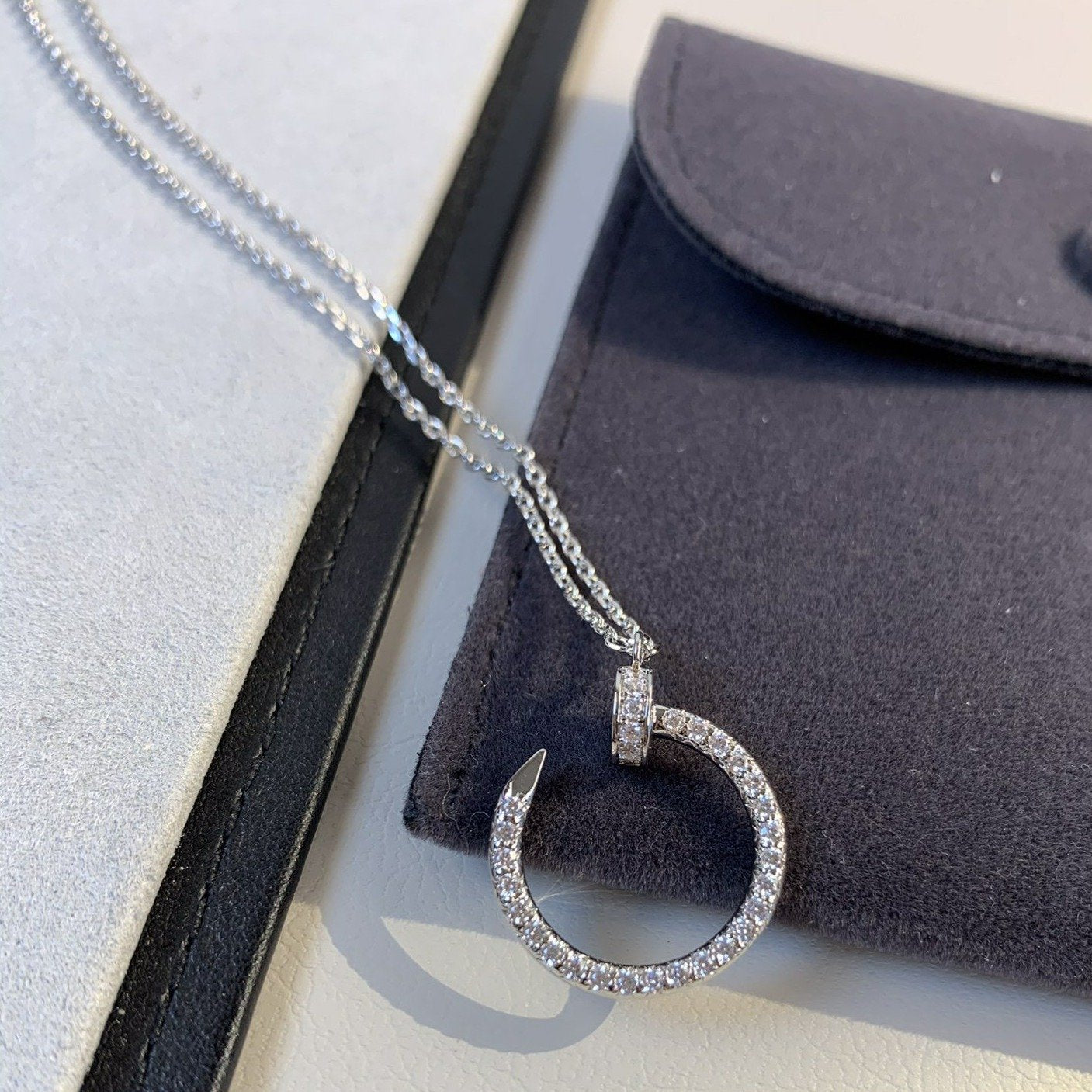 JUSTE NECKLACE 2.2MM SILVER FULL DIAMONDS mysite