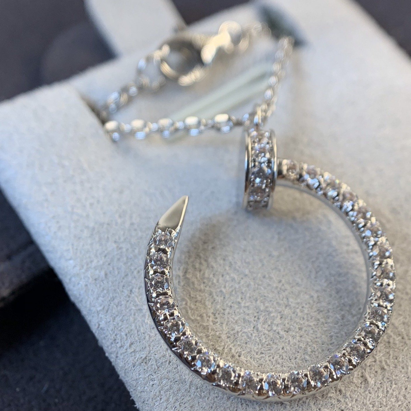 JUSTE NECKLACE 2.2MM SILVER FULL DIAMONDS mysite