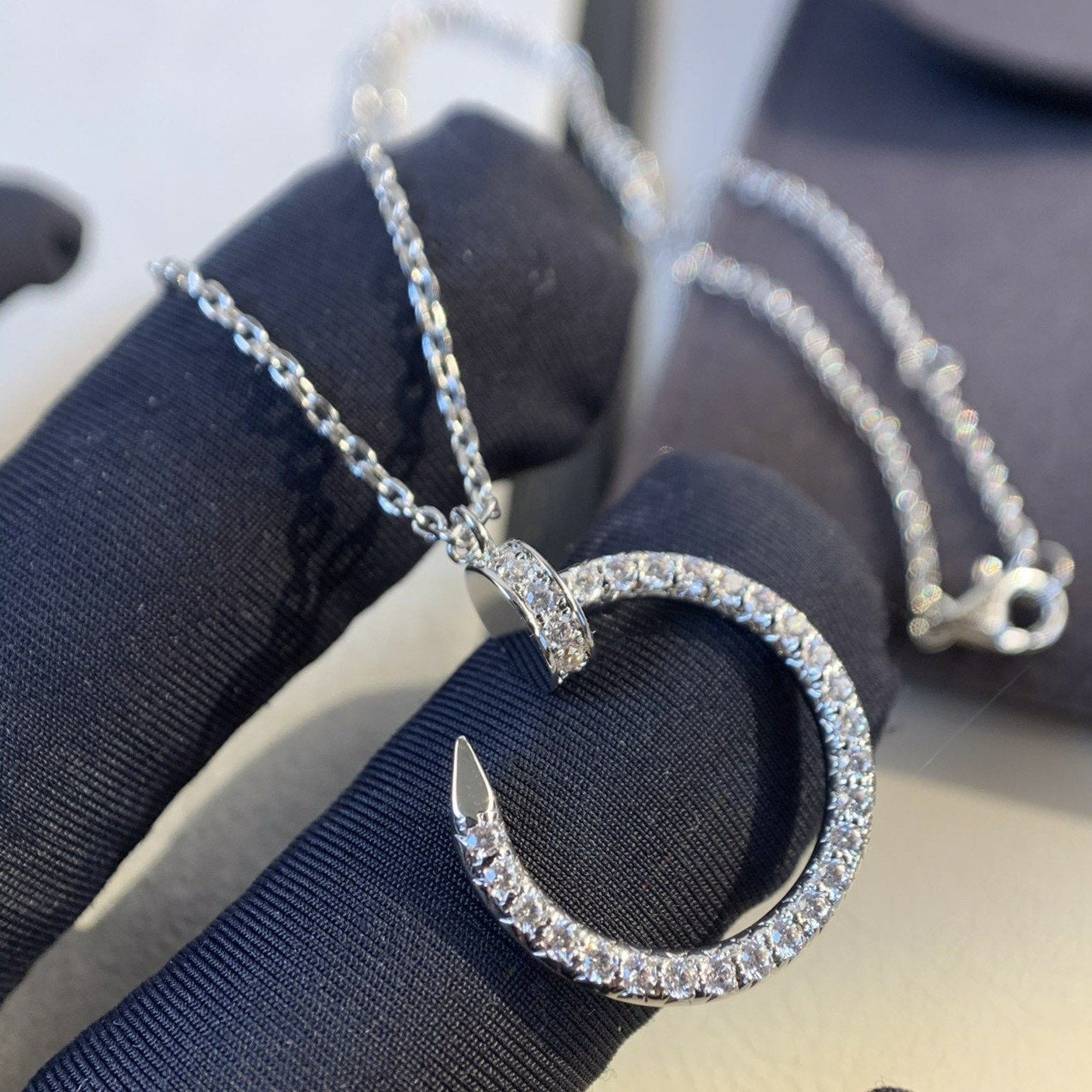 JUSTE NECKLACE 2.2MM SILVER FULL DIAMONDS mysite