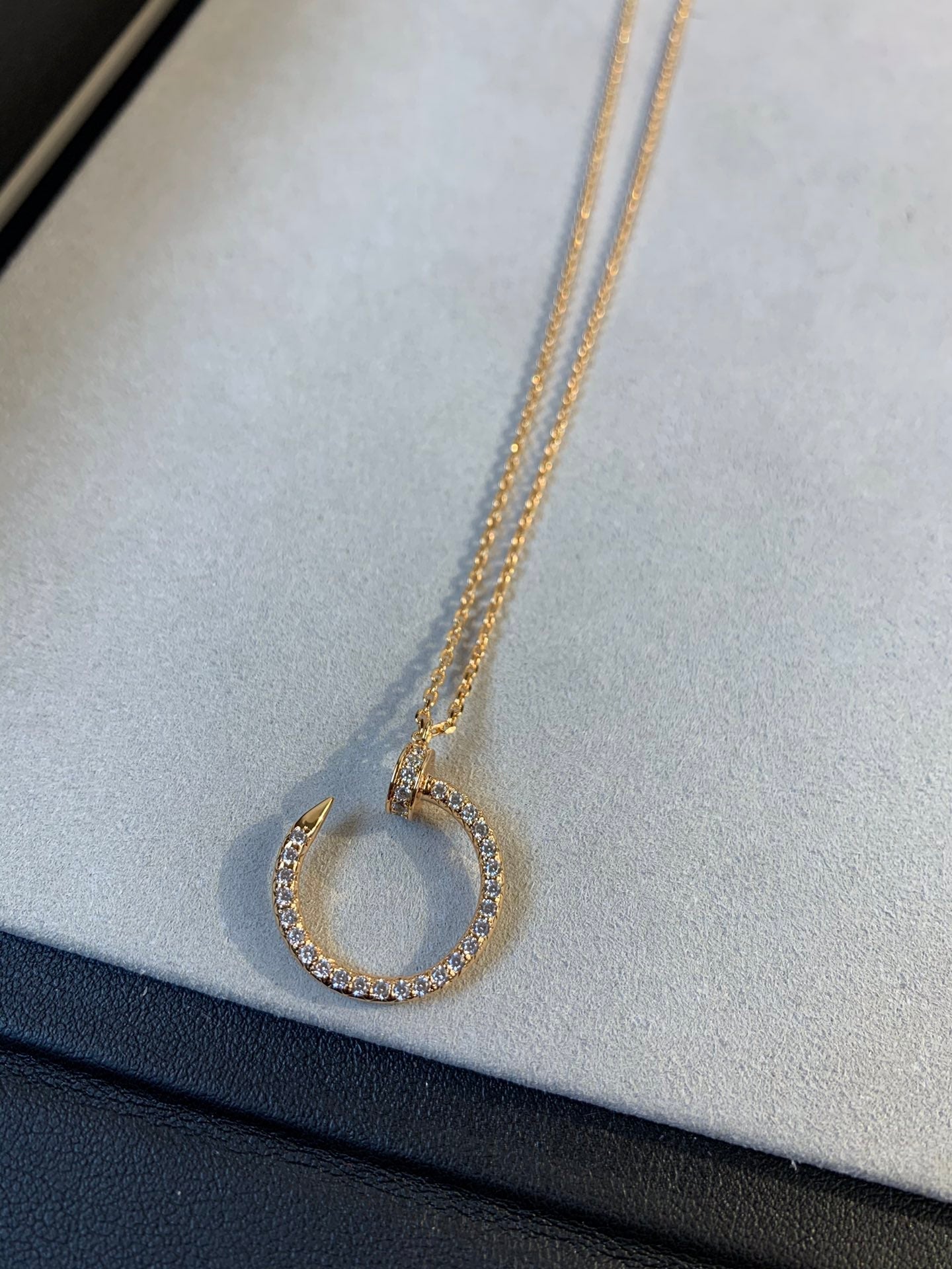 JUSTE NECKLACE 2.2MM PINK GOLD FULL DIAMONDS mysite