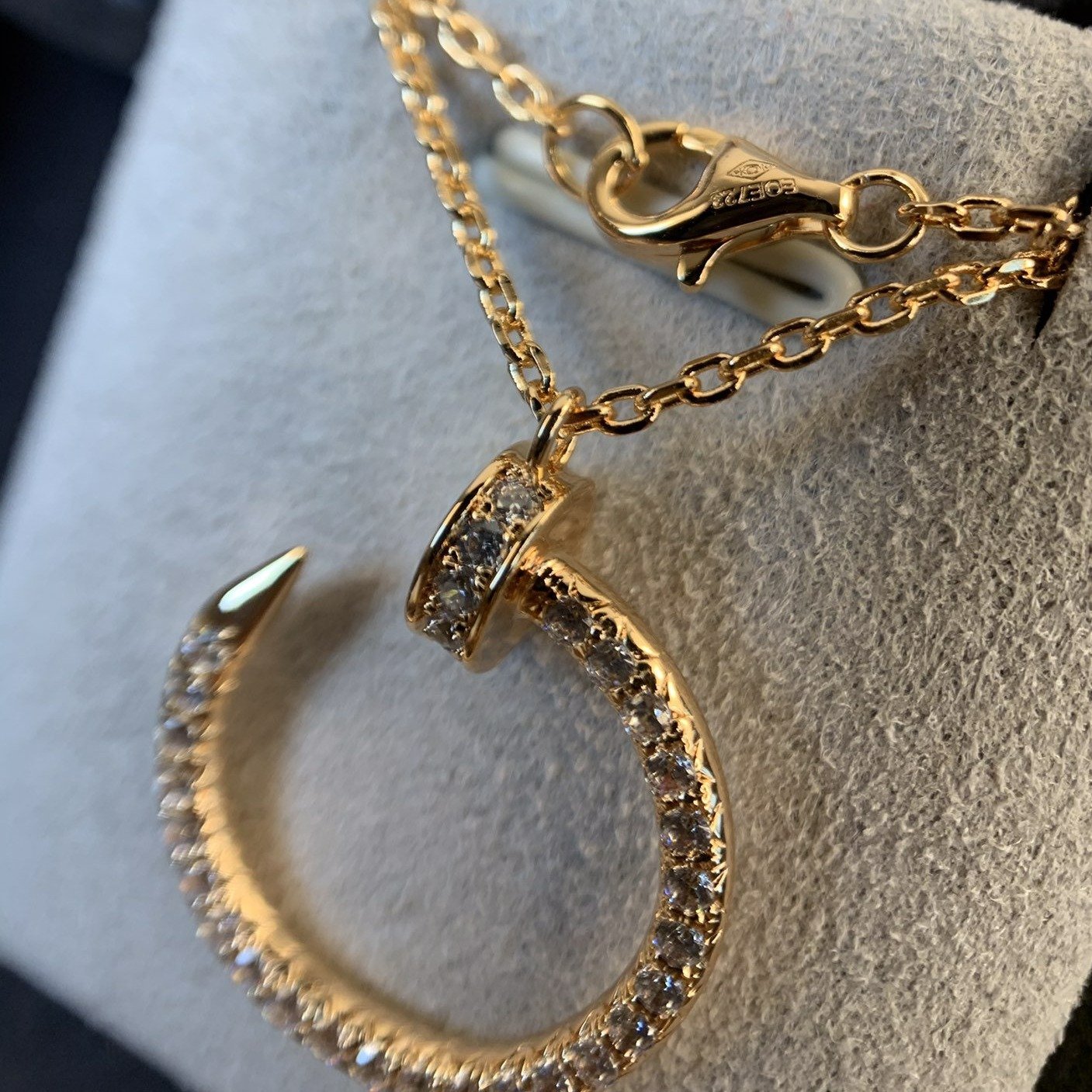 JUSTE NECKLACE 2.2MM PINK GOLD FULL DIAMONDS mysite