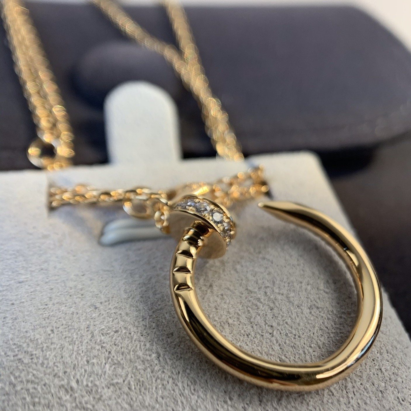 JUSTE NECKLACE 2.2MM PINK GOLD FULL DIAMONDS mysite