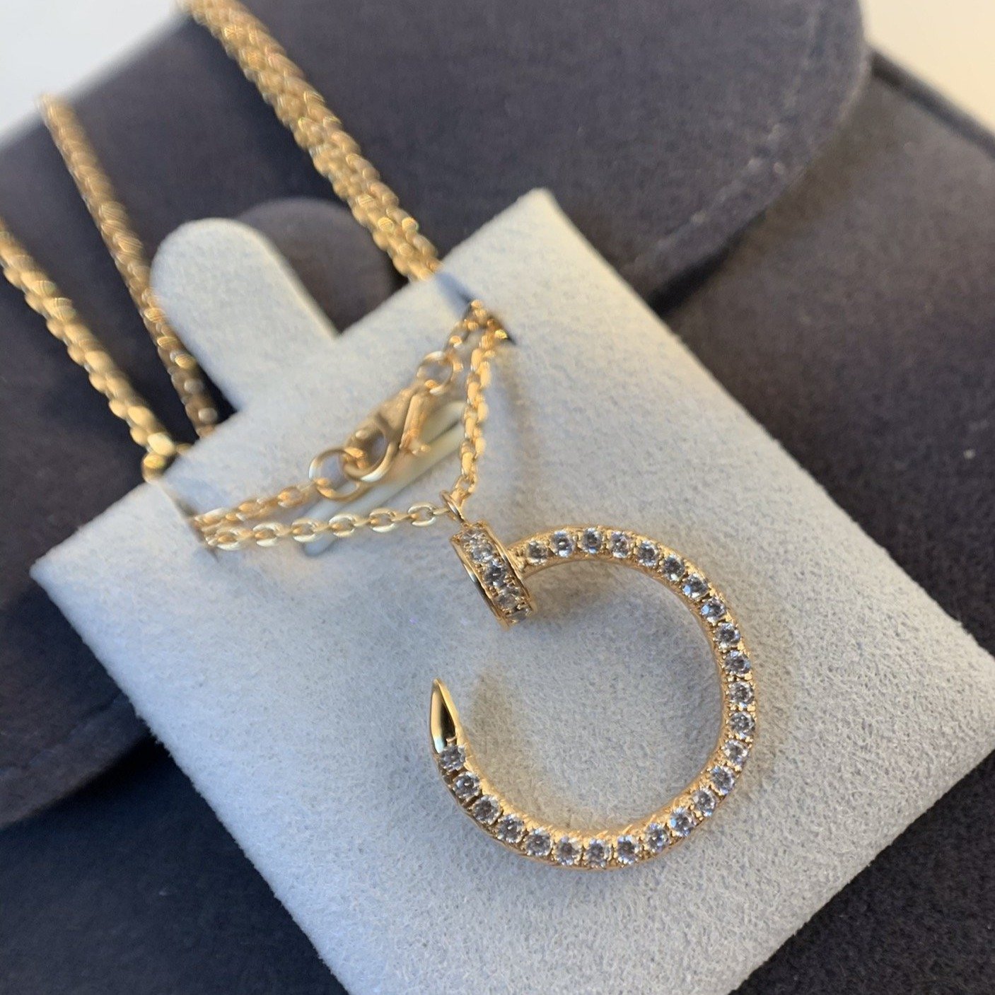 JUSTE NECKLACE 2.2MM PINK GOLD FULL DIAMONDS mysite
