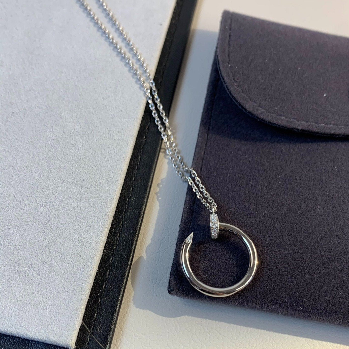 JUSTE NECKLACE 2.2MM SILVER DIAMONDS mysite