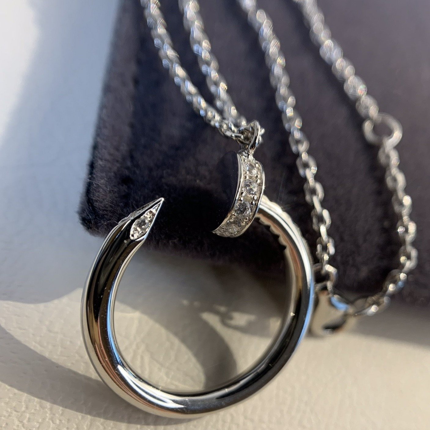 JUSTE NECKLACE 2.2MM SILVER DIAMONDS mysite