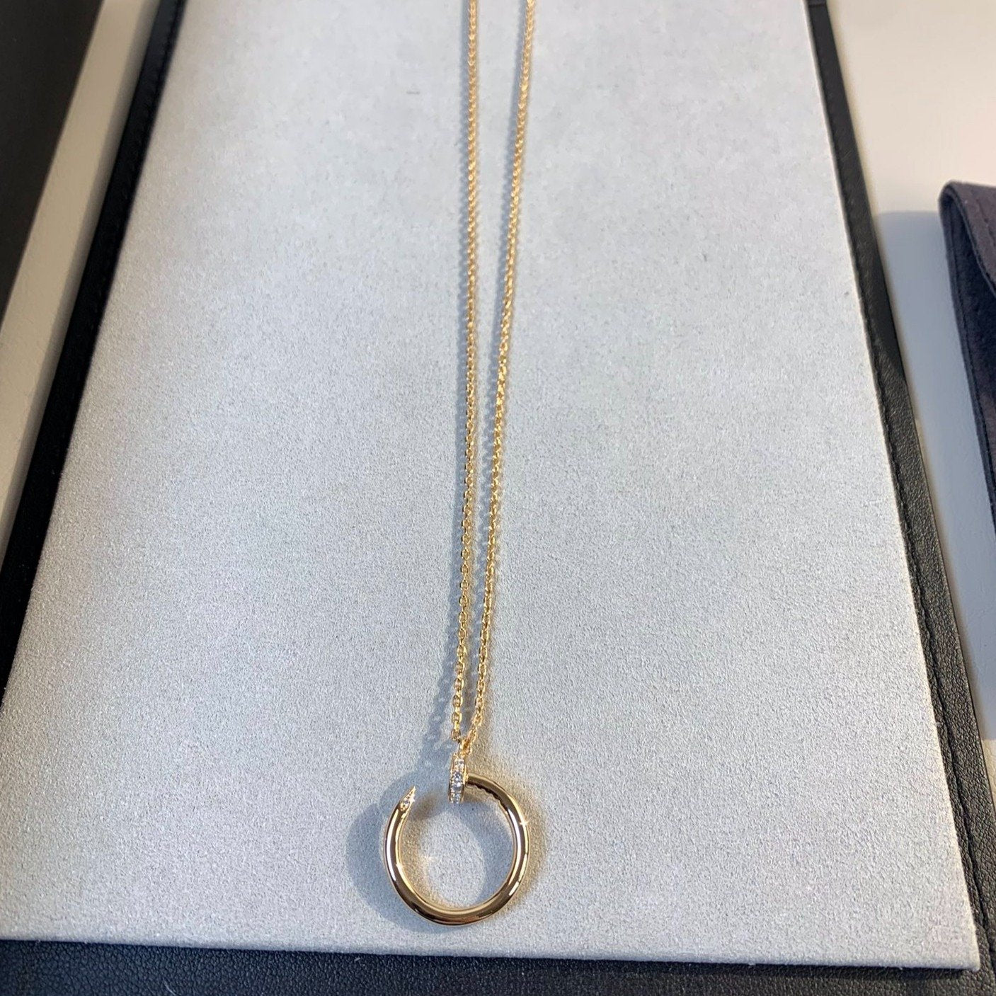 JUSTE NECKLACE 2.2MM PINK GOLD DIAMONDS mysite