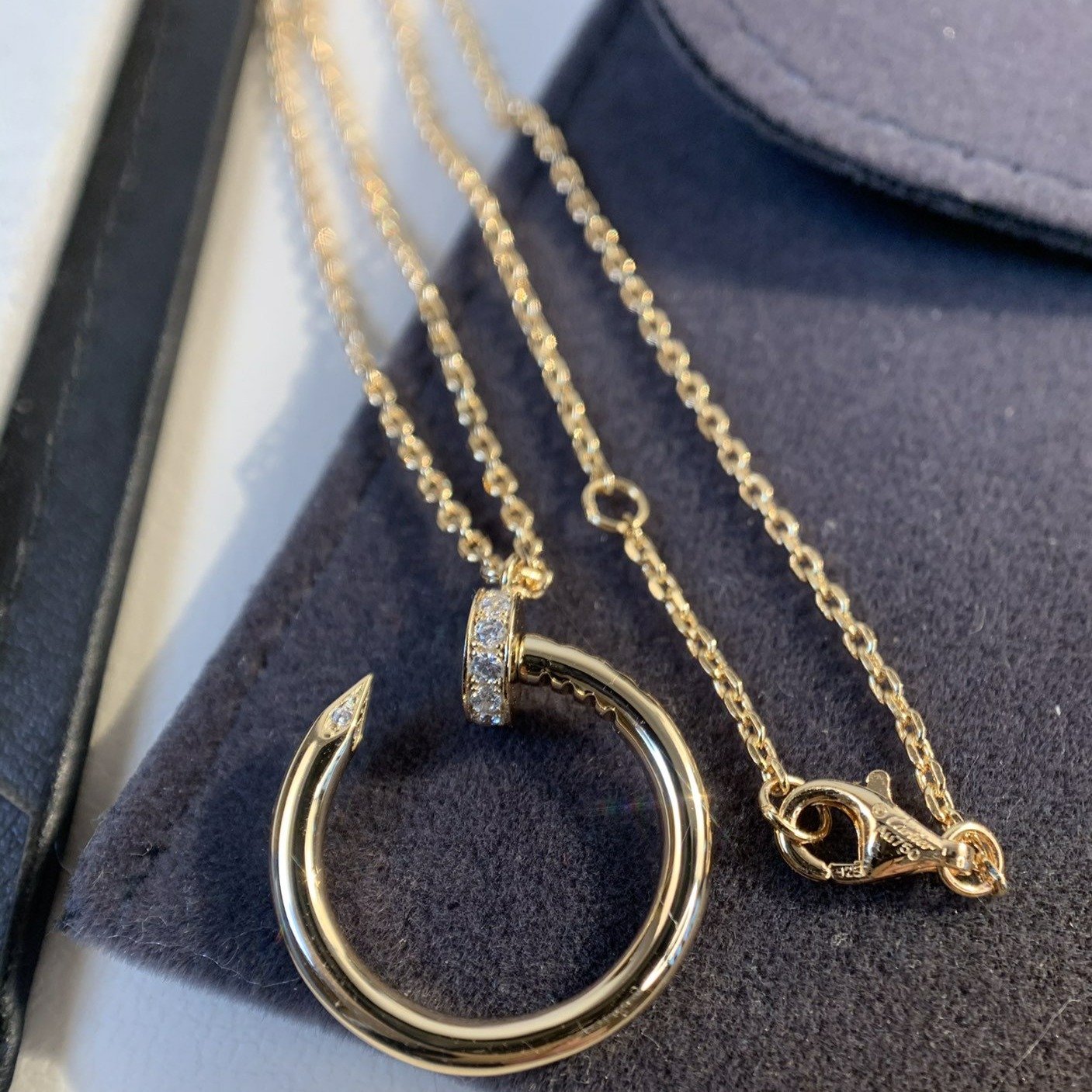 JUSTE NECKLACE 2.2MM PINK GOLD DIAMONDS mysite