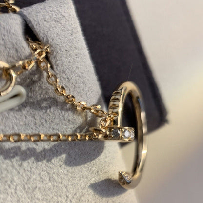 JUSTE NECKLACE 2.2MM PINK GOLD DIAMONDS mysite