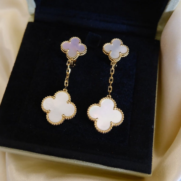 WHITE MOP EARRINGS 2 MOTIF mysite