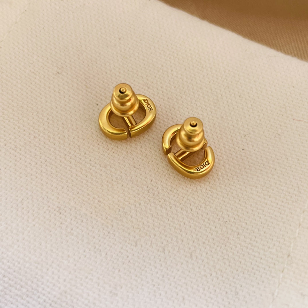 PETIT CD STUD EARRINGS GOLD mysite