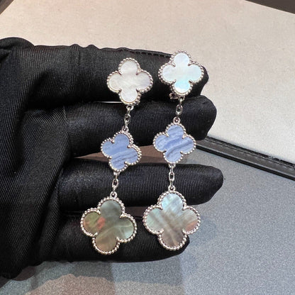 MOP 3 MOTIFS SILVER EARRINGS mysite