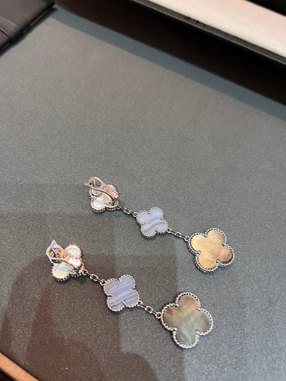 MOP 3 MOTIFS SILVER EARRINGS mysite