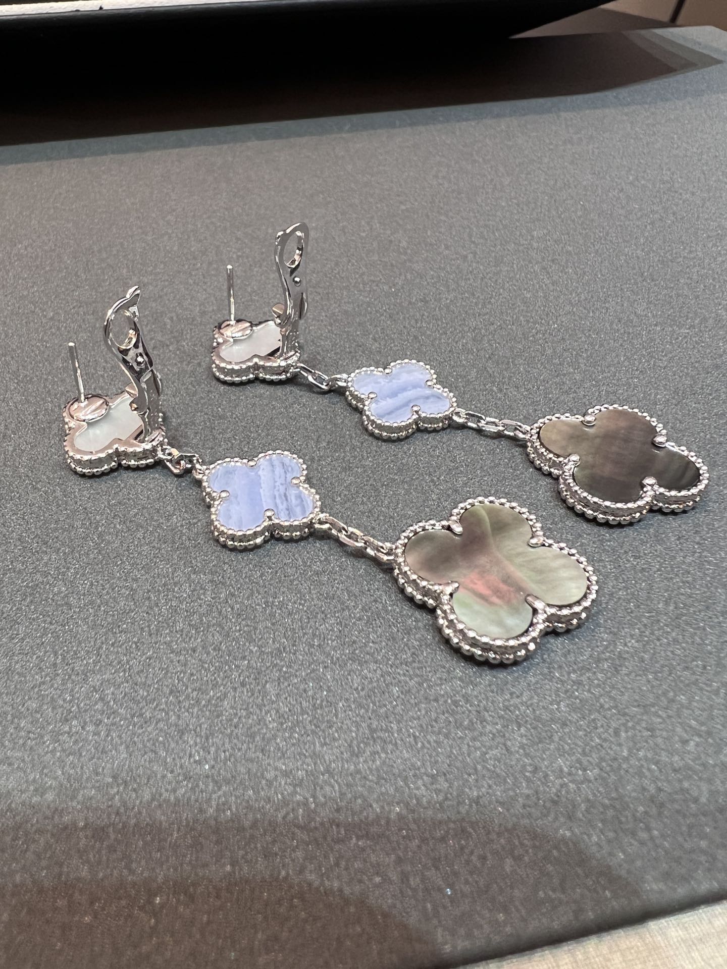 MOP 3 MOTIFS SILVER EARRINGS mysite