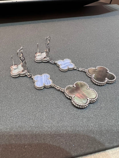 MOP 3 MOTIFS SILVER EARRINGS mysite