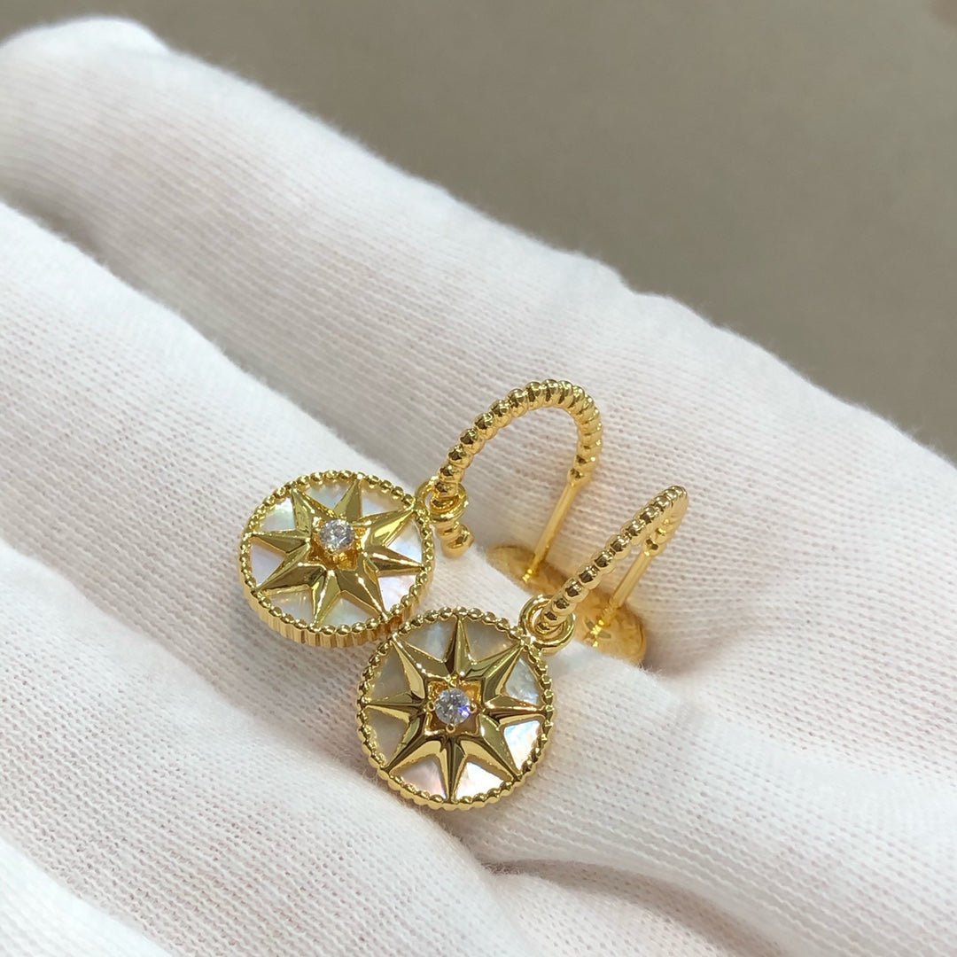 LUCKY STAR GOLD MOP EARRINGS mysite