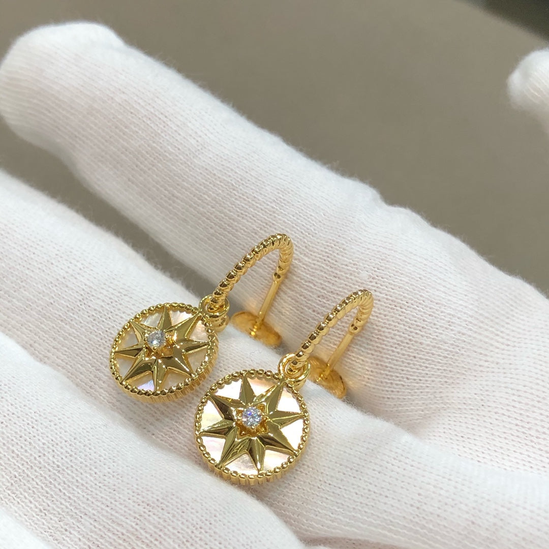 LUCKY STAR GOLD MOP EARRINGS mysite