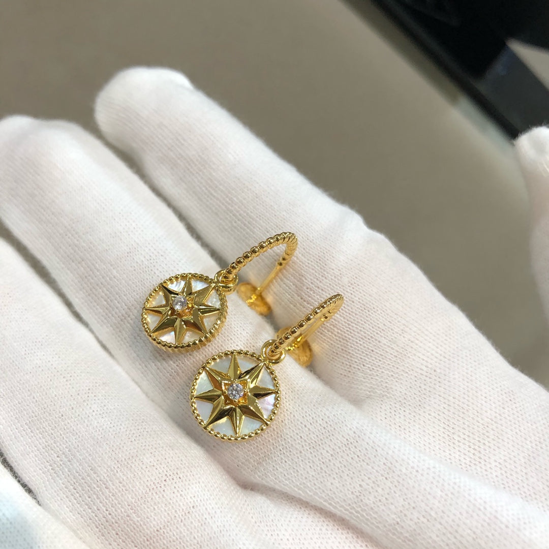 LUCKY STAR GOLD MOP EARRINGS mysite