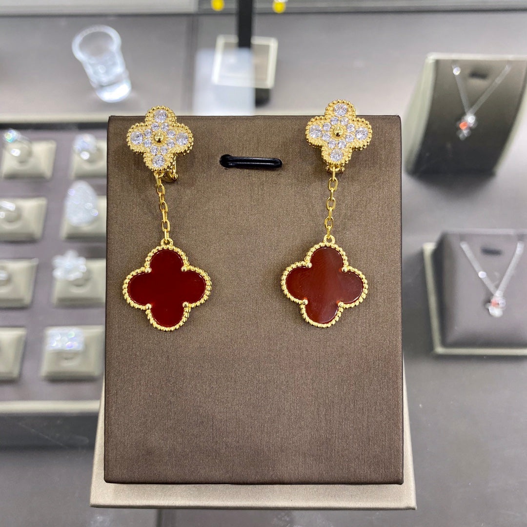 2 MOTIFS DIAMOND GOLD EARRINGS mysite