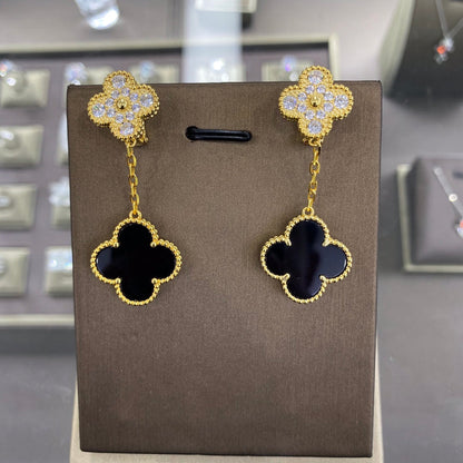 2 MOTIFS DIAMOND GOLD EARRINGS mysite