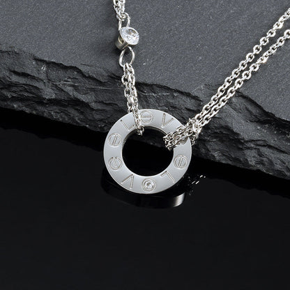 LOVE NECKLACE 16MM 2 DIAMONDS mysite