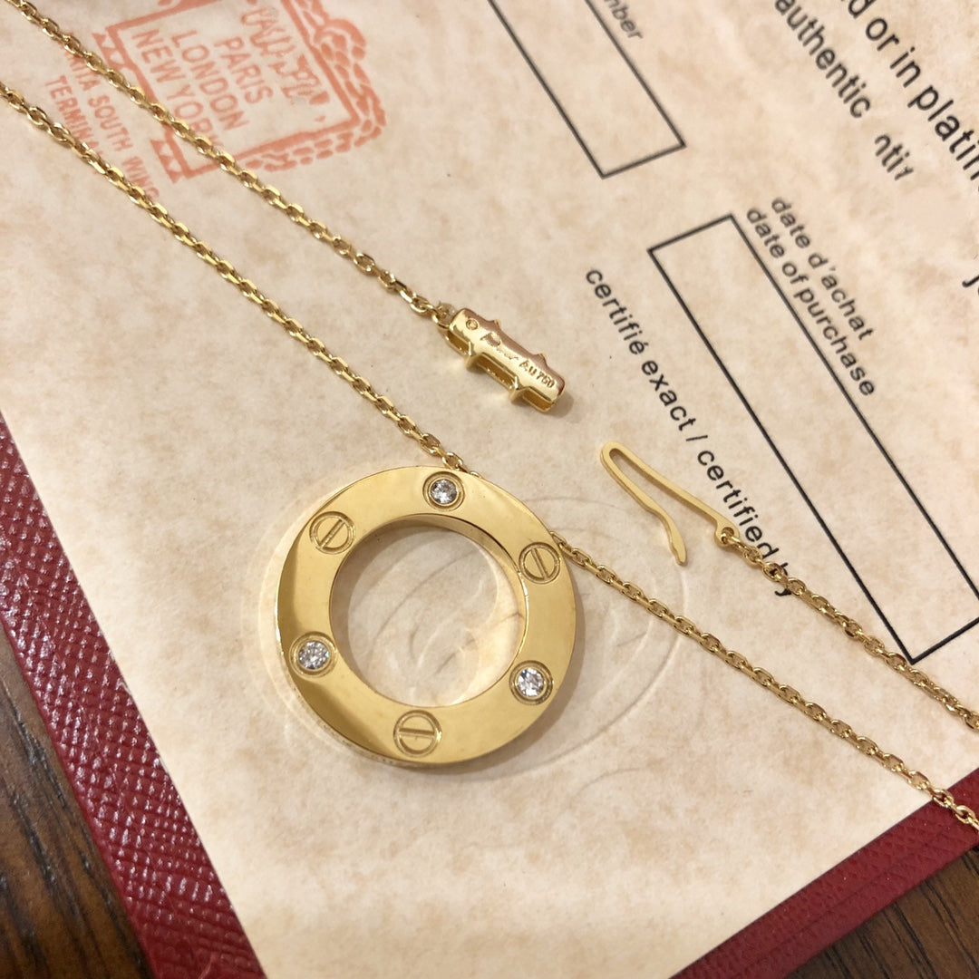 LOVE NECKLACE 16MM 3 DIAMONDS mysite
