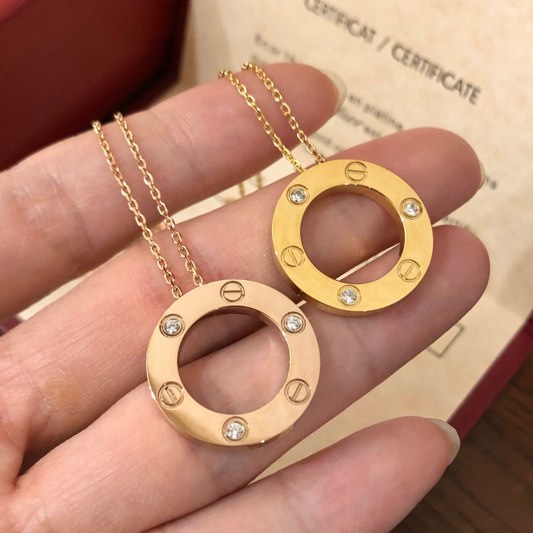 LOVE NECKLACE 16MM 3 DIAMONDS mysite