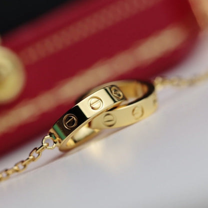 LOVE NECKLACE DOUBLE RING GOLD mysite