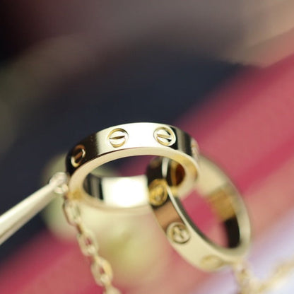 LOVE NECKLACE DOUBLE RING GOLD mysite