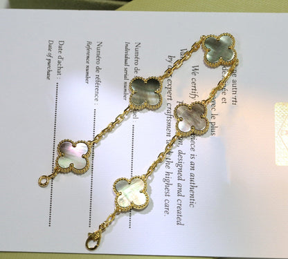 BLACK MOP PINK GOLD BRACELET 5 MOTIFS mysite
