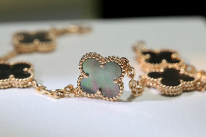 BLACK MOP PINK GOLD BRACELET 5 MOTIFS mysite