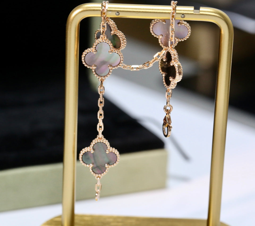 BLACK MOP PINK GOLD BRACELET 5 MOTIFS mysite