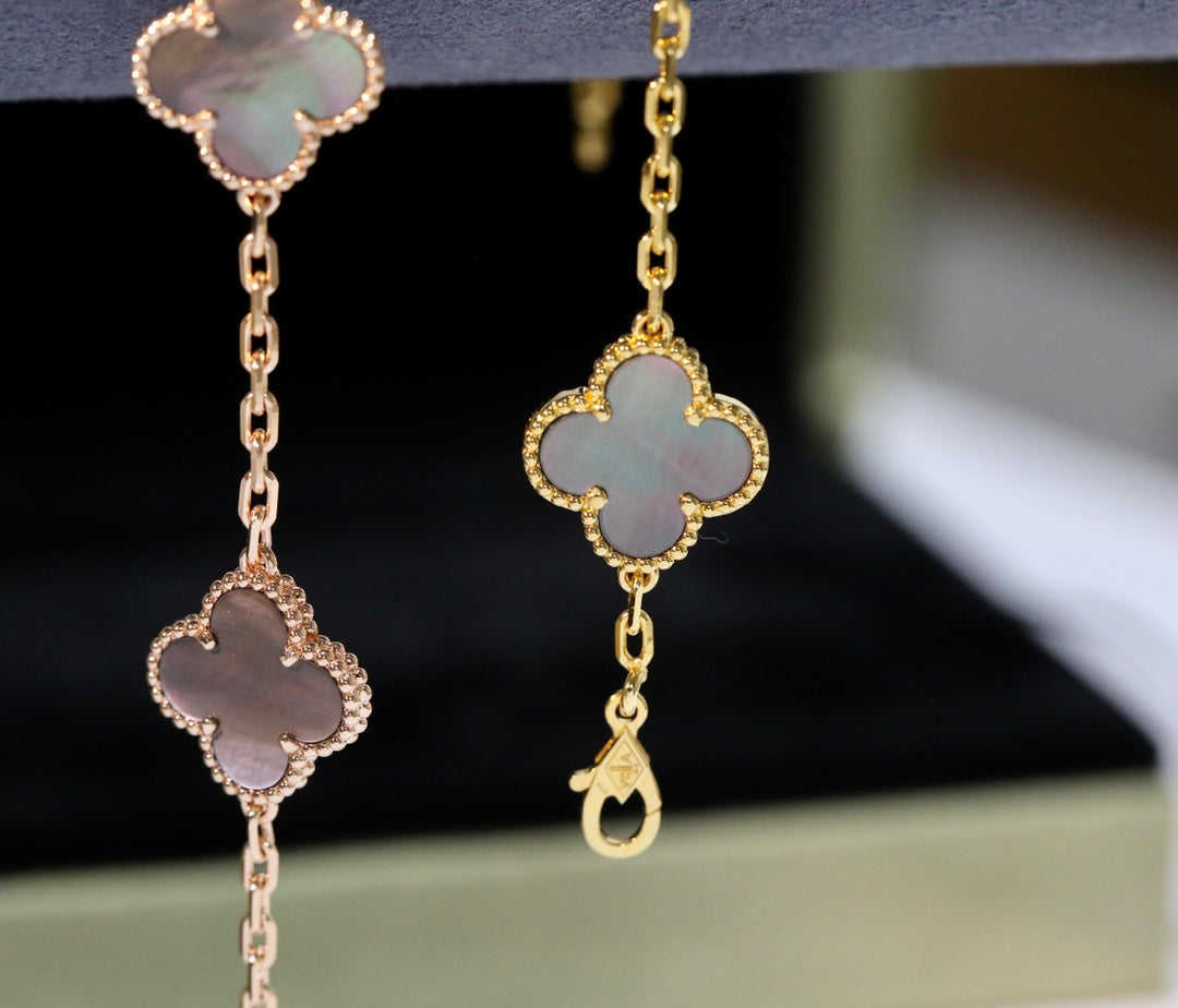 BLACK MOP PINK GOLD BRACELET 5 MOTIFS mysite