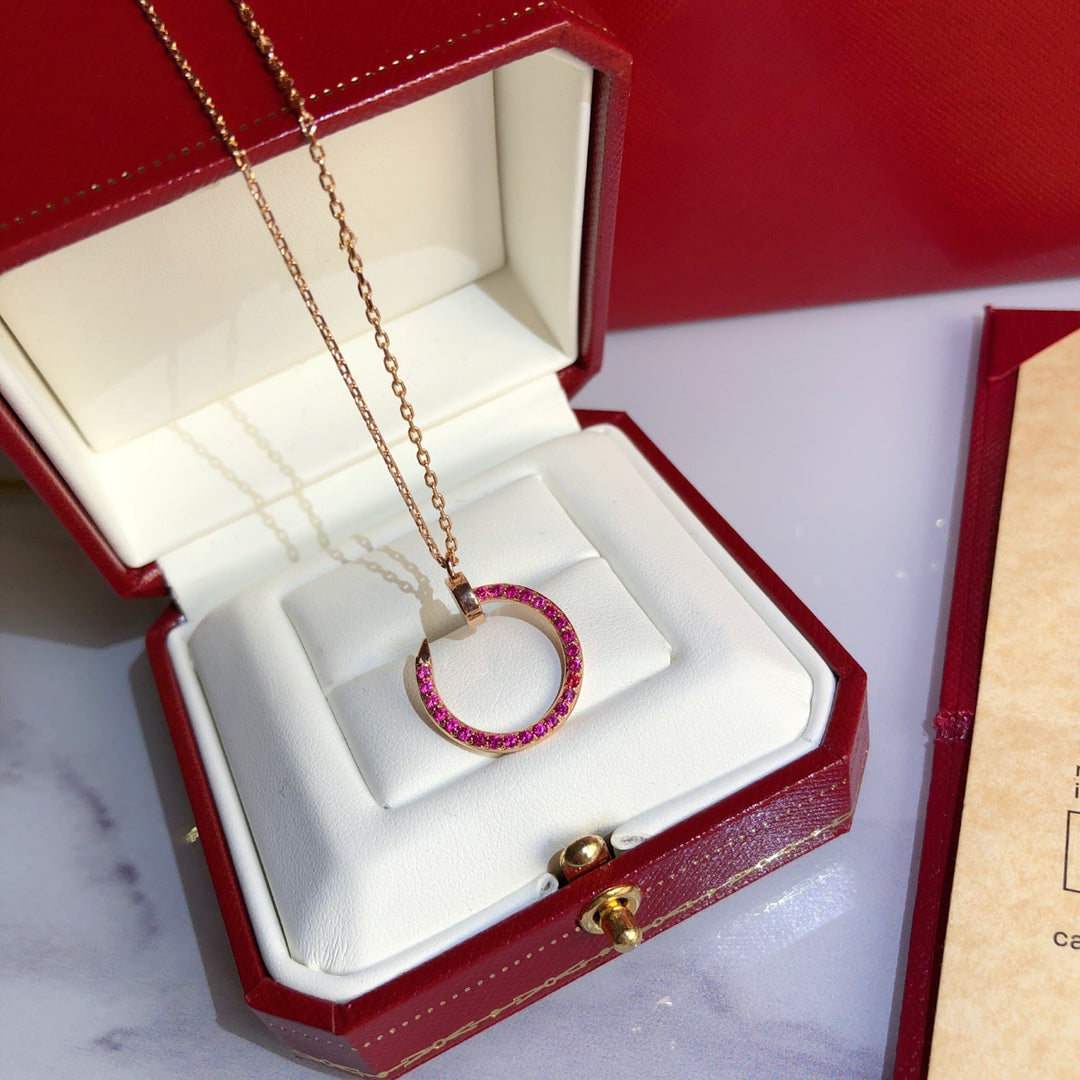 JUSTE NECKLACE GOLD RED DIAMONDS mysite