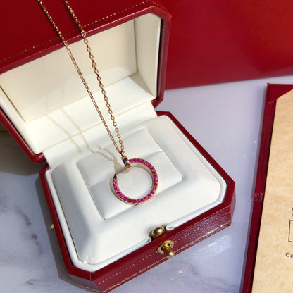 JUSTE NECKLACE GOLD RED DIAMONDS mysite