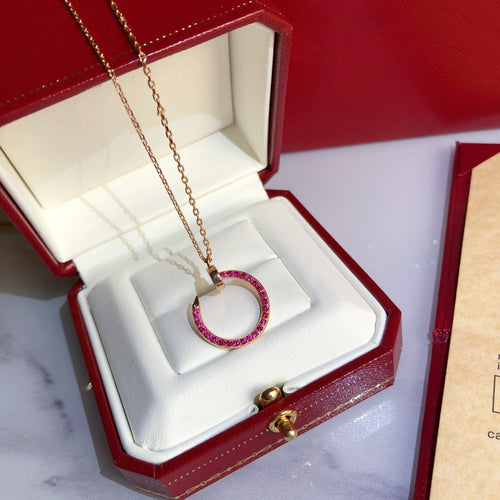 JUSTE NECKLACE GOLD RED DIAMONDS mysite